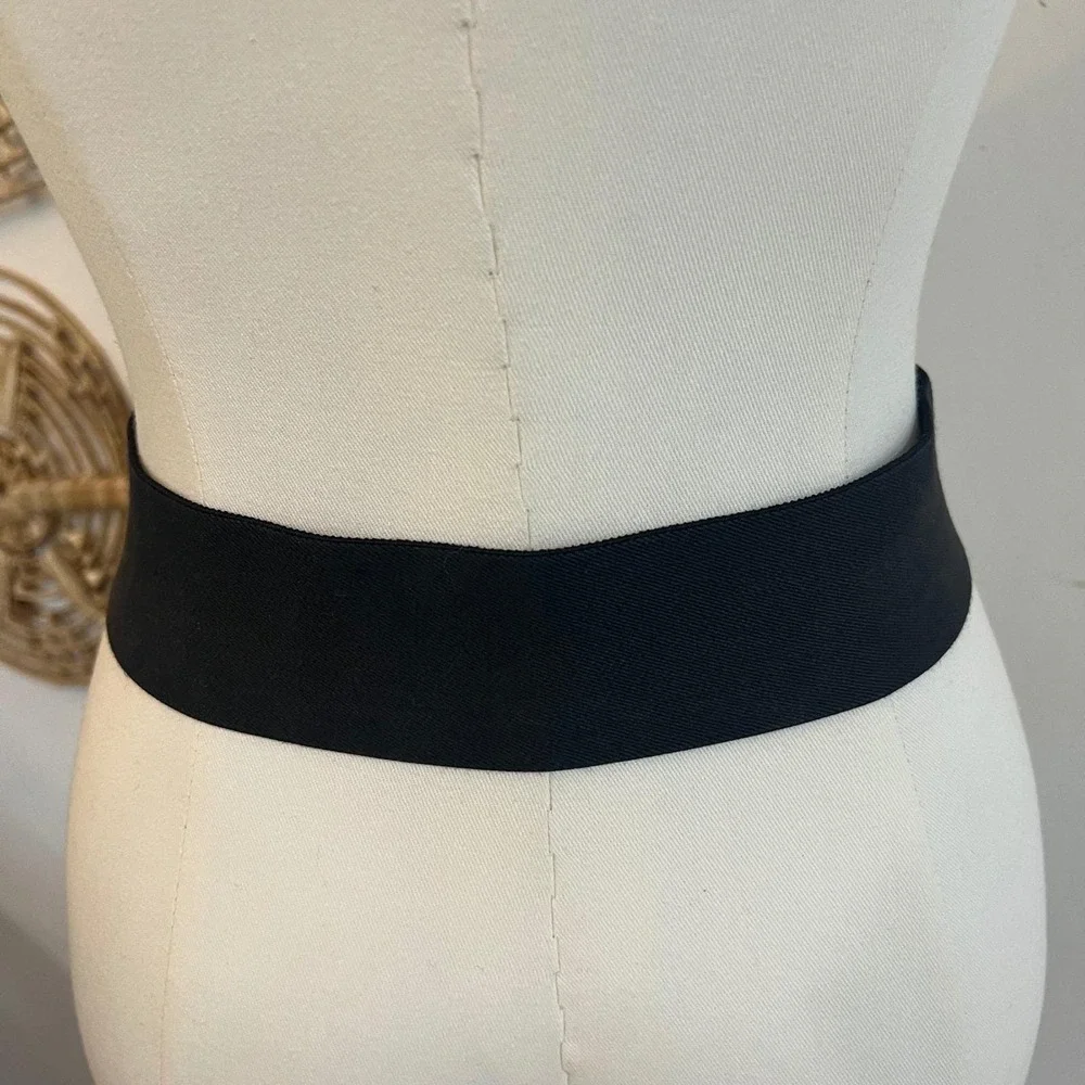 Vintage Safari Animal Resin Buckle Stretch Belt‎ Lion Elephant Statement S-M